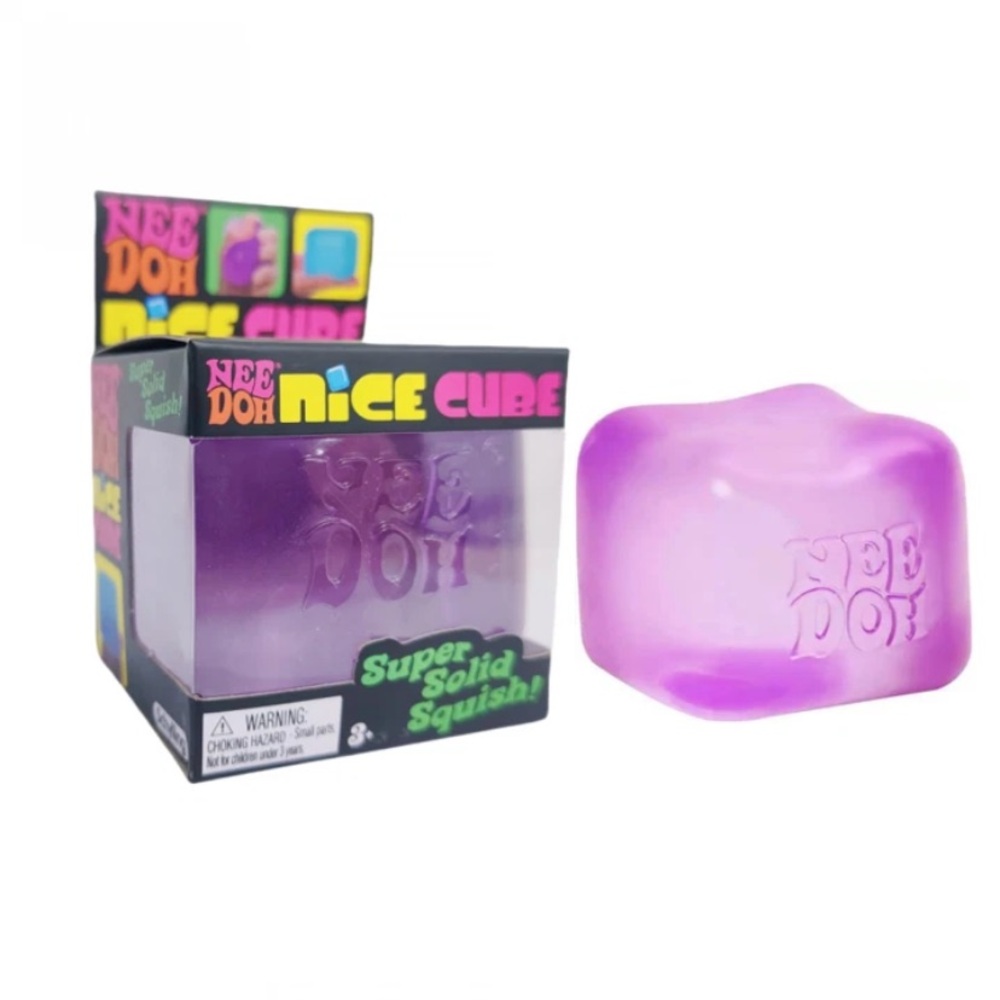 NeeDoh Original Nice🧊 Cube Super Solid Squish, Purple - Picture 2 of 6